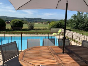 Outdoor pool - Stone house in the heart of Perigord Noir, private swimming pool (Audrix)