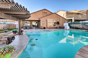 A heated pool
