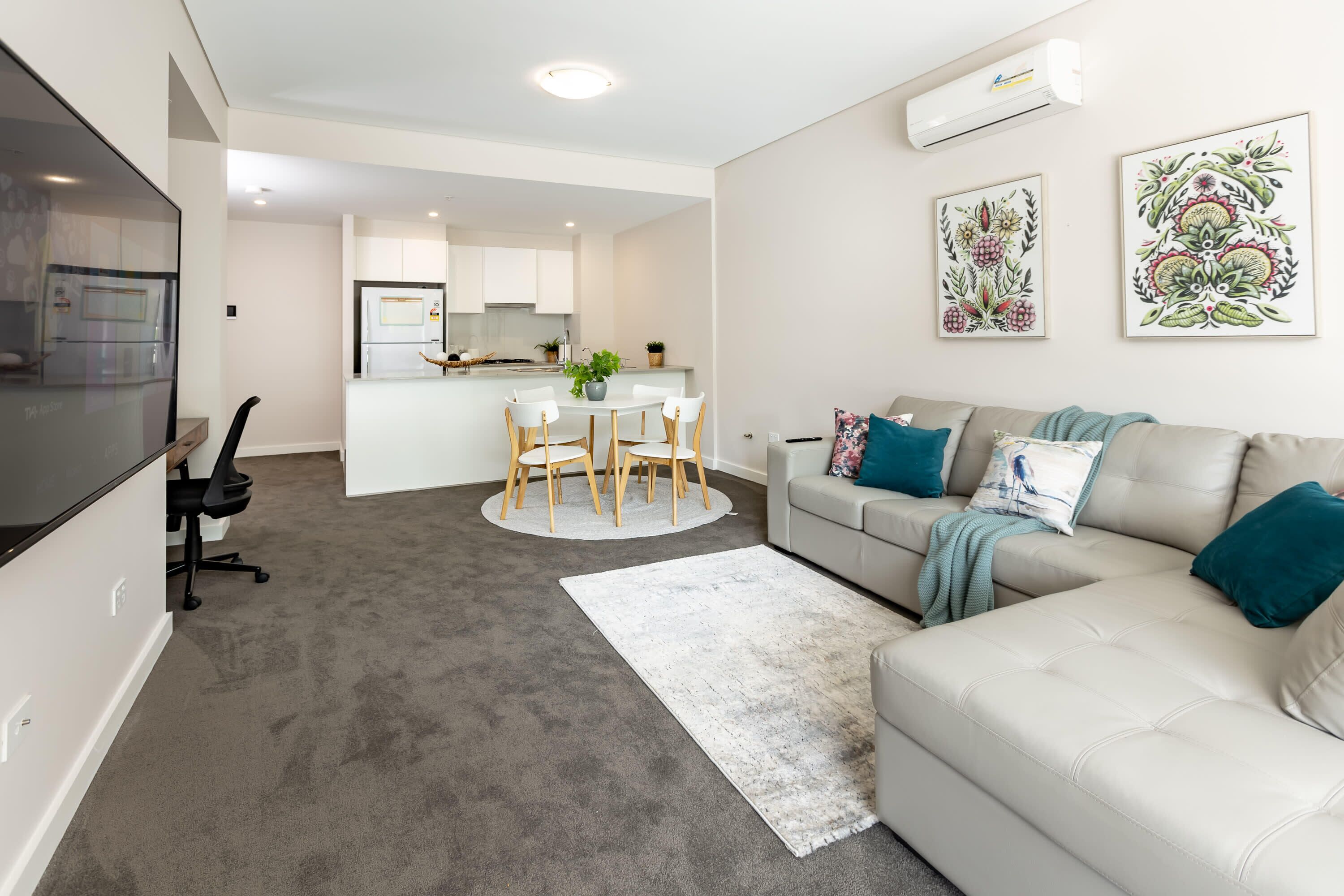 Luxury Modern 2BR Apartment with Balcony