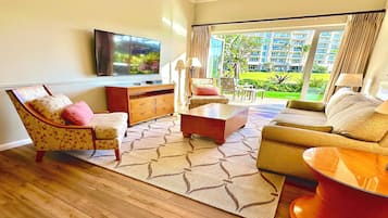 Smart-tv, boeken en een stereo