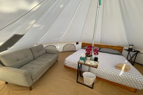 Luxury Glamping King Tent with A/C and BBQ Grill