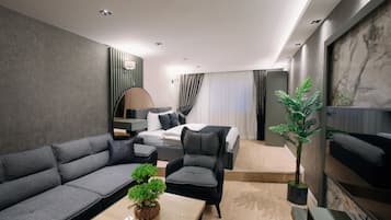 Exclusieve studio suite | Luxe beddengoed, een minibar, beddengoed