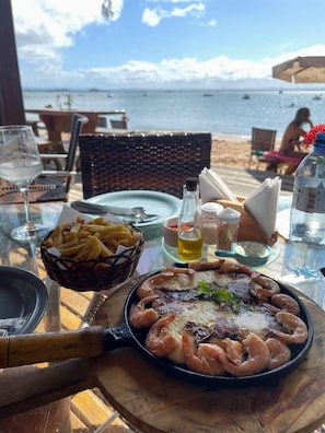 On the beach, white sand, 10 beach bars