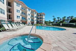 Outdoor pool, a heated pool - Awesome Ground Floor Condo, Steps From Beach, Heated Pool & Spa! Pet Friendly! (Miramar Beach)