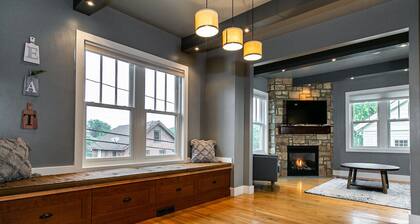 Modern home in historic neighborhood with lower level game room by Loras College