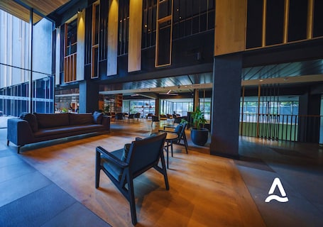 Lobby sitting area. Hotel Almasur Providencia