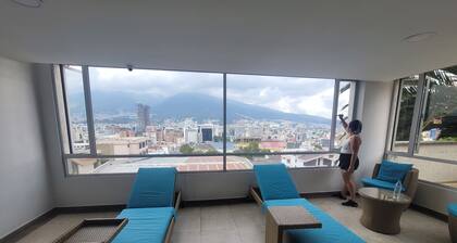 500 Excellent panoramic view, olympic stadium, park, mountain swimming pool