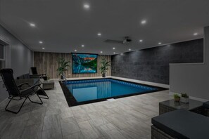 Indoor pool, a heated pool