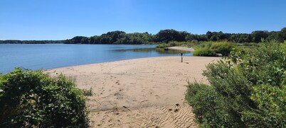 Bright and airy waterfront getaway