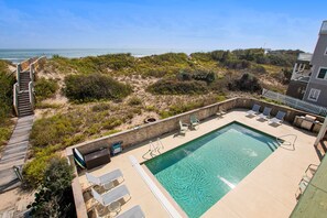 A heated pool - OCEANFRONT, Private Pool, Ocean Views, Shared Beach Walkway, BU10, Summer Paradise (Corolla)