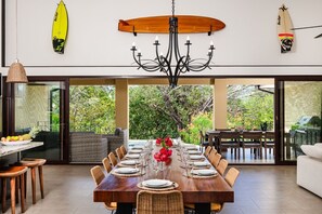 Dining - Family Coastal Villa with Private Pool, 2-Min Walk to Beach & Exclusive Beach Club Access (Tamarindo)