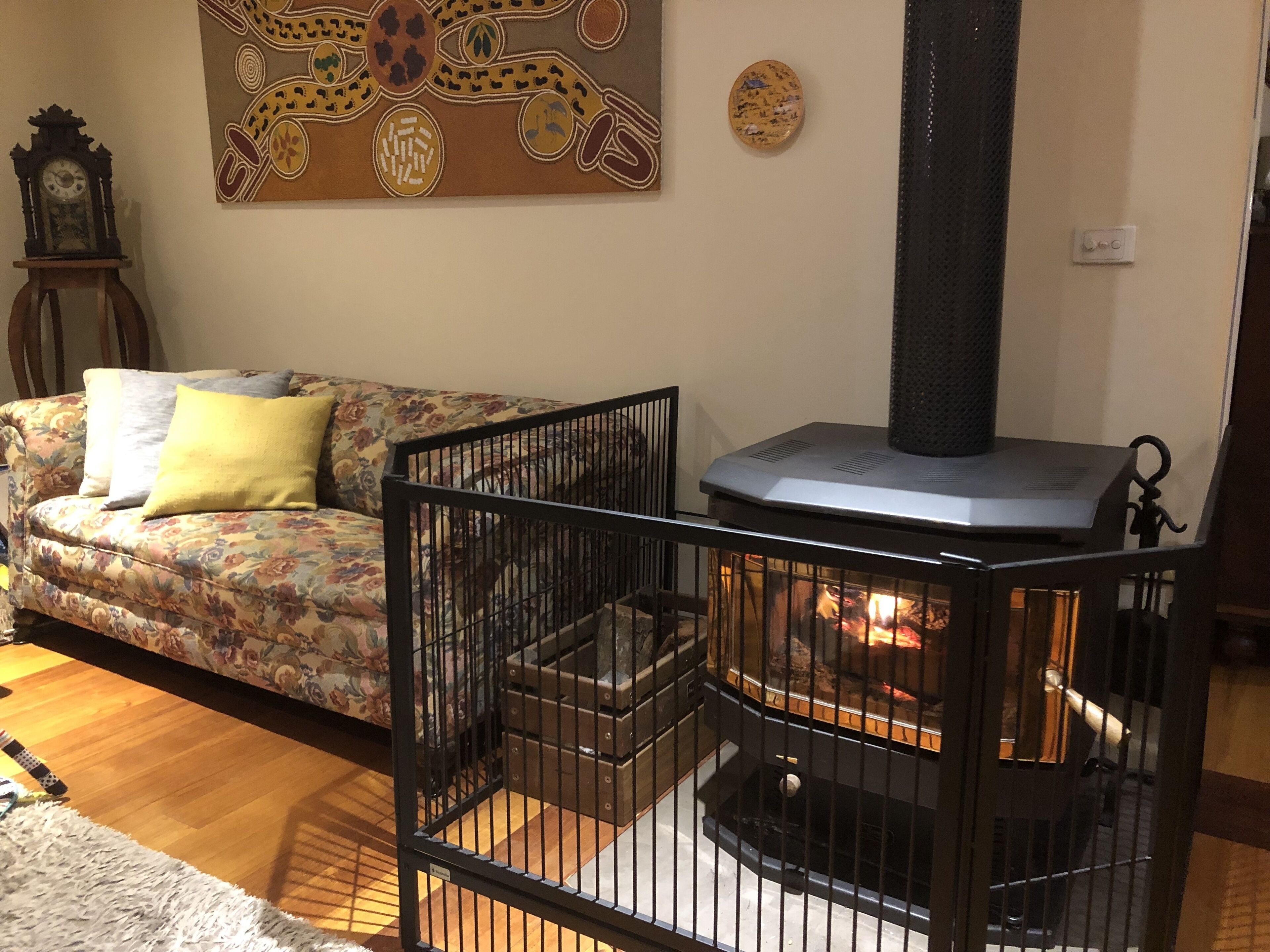 Smart TV, fireplace, DVD player, books