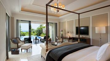 Premium bedding, down duvets, memory-foam beds, free minibar