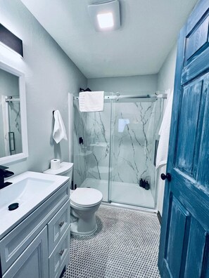 Hair dryer, towels