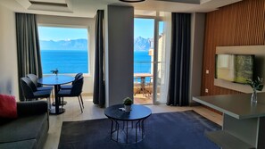 Family Suite, 2 Bedrooms, Sea View | Living area | Flat-screen TV - Letstay Panorama Suites (Antalya)