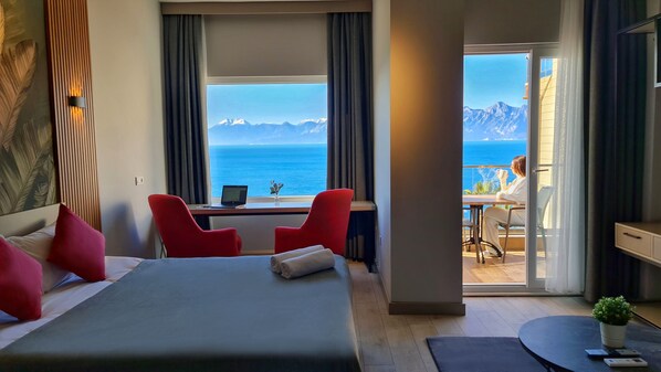 Studio, Meerblick | 1 Schlafzimmer, schallisolierte Zimmer, kostenloses WLAN, Bettwäsche