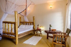 Standard Double Room | Bed sheets - Simba Safari Camp (Fort Portal)