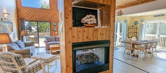 Cedar Cove | Oyster Bay Waterfront Home w/ Gas Fireplace, Dock, Firepit, Deck & Outdoor Shower