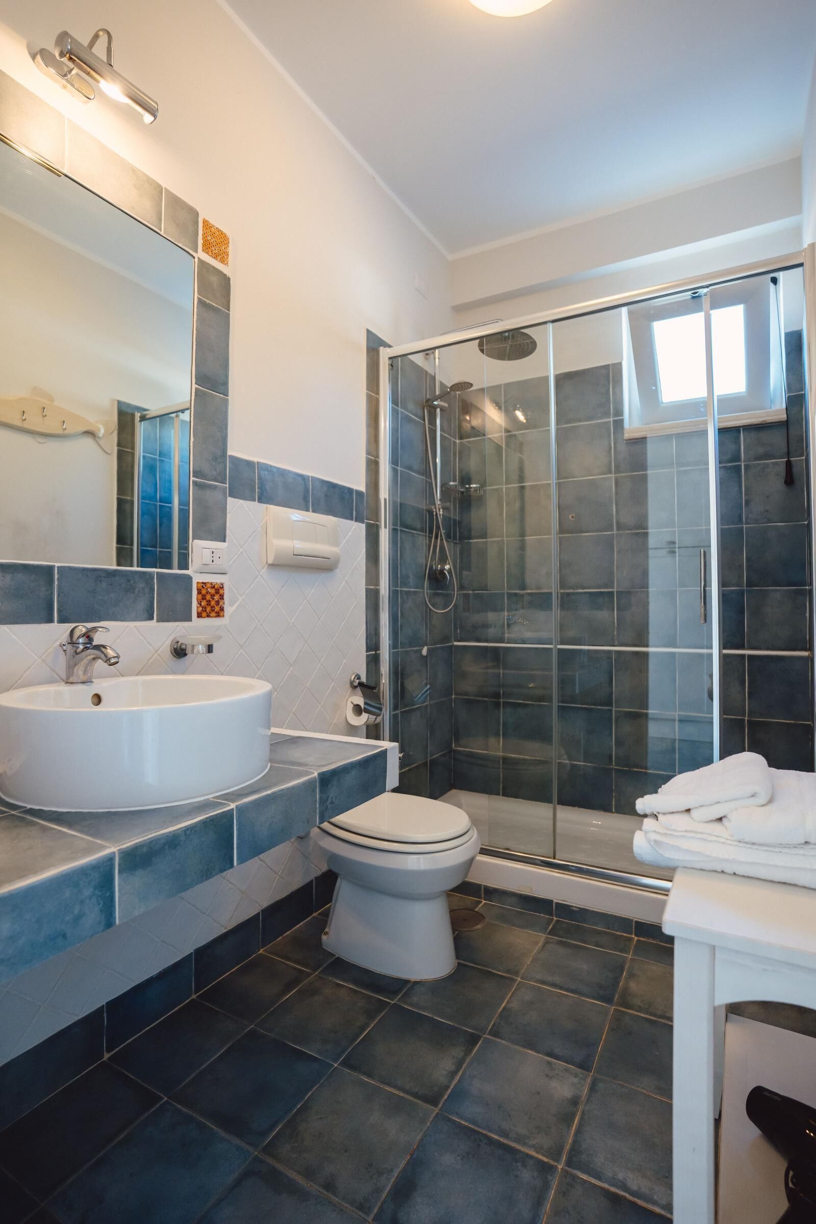 Sèche-cheveux, serviettes fournies