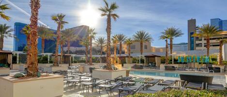 Outdoor pool, a heated pool