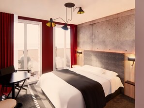 Desk, laptop workspace, blackout drapes, soundproofing - Ibis Styles Lens Centre Gare (Lens)