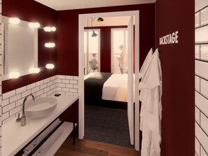 مكتب ومساحة عمل للكمبيوتر المحمول وستائر تعتيم وتجهيزات عازلة للصوت