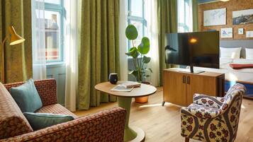 Extra Large | Gratis minibar, pengeskab på værelset, gratis Wi-Fi, sengetøj