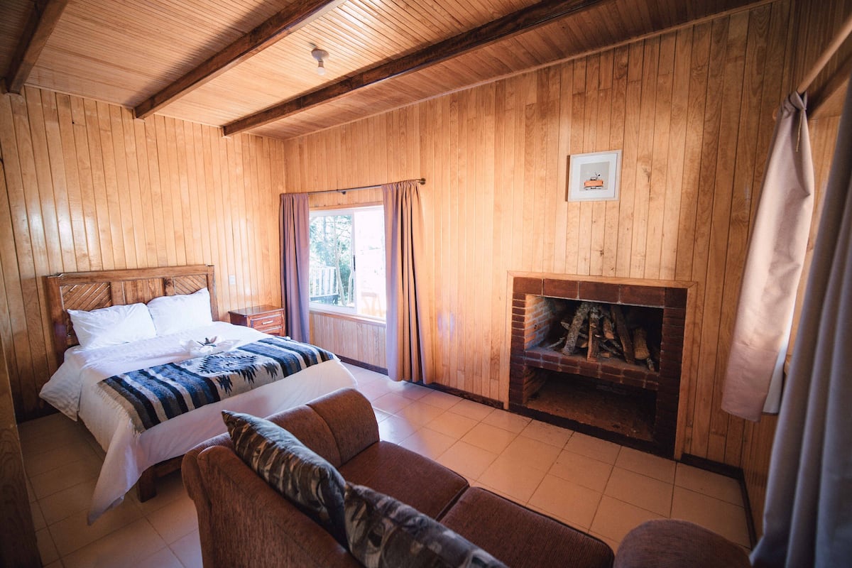 Standard Cabin, 2 Queen Beds, Fireplace, Mountain View
