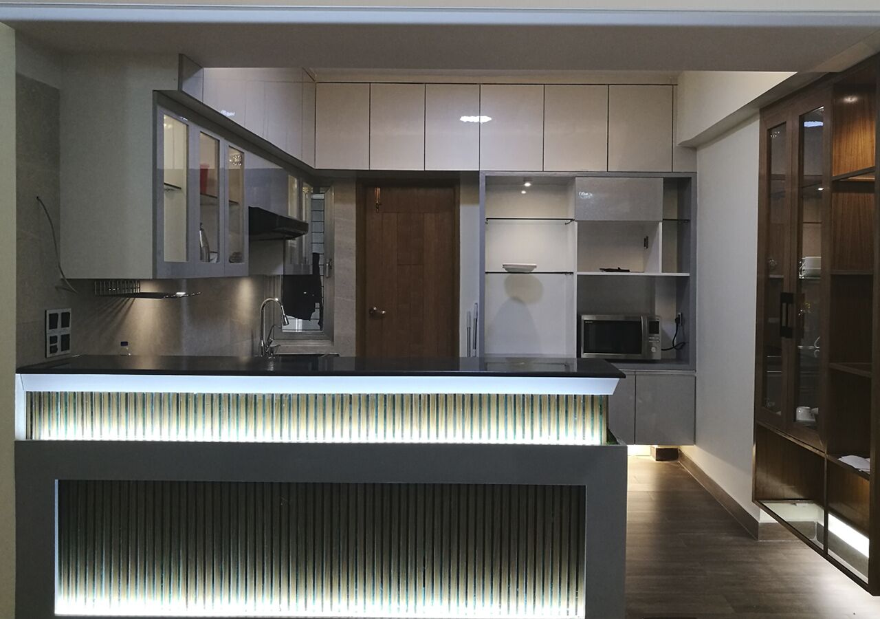 Refrigerador, microondas, horno y lavavajillas 