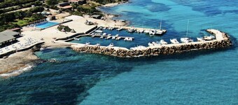 Stintino la Pelosa Strand, Villa mit Strand unter dem Haus für 12 Personen