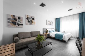 Estúdio conforto, vista para a cidade | Área de estar