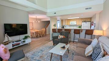 Smart TV, DVD player, books