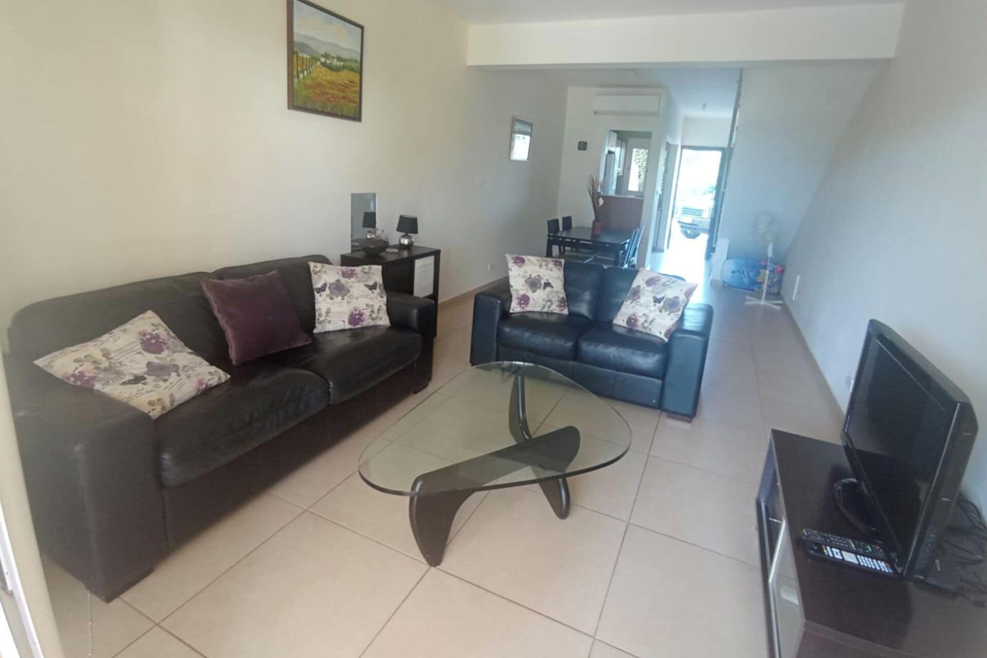 30-inch TV with cable channels