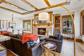 TV, fireplace, DVD player