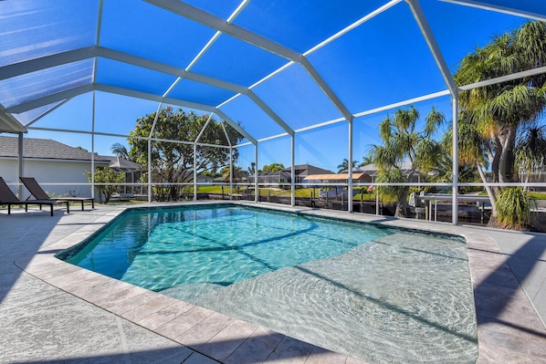 A heated pool