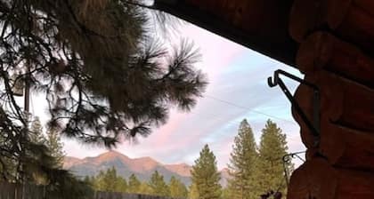 2 Story Log Home, on a Swan River near Mission Mountain Wilderness Views