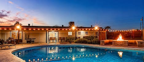 A heated pool