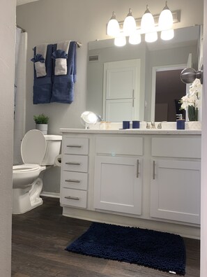 Combined shower/bathtub