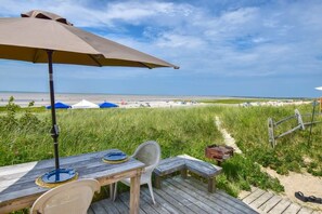 Outdoor dining - Beachfront on Skaket Water Views! (Orleans)