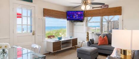 TV, fireplace, offices