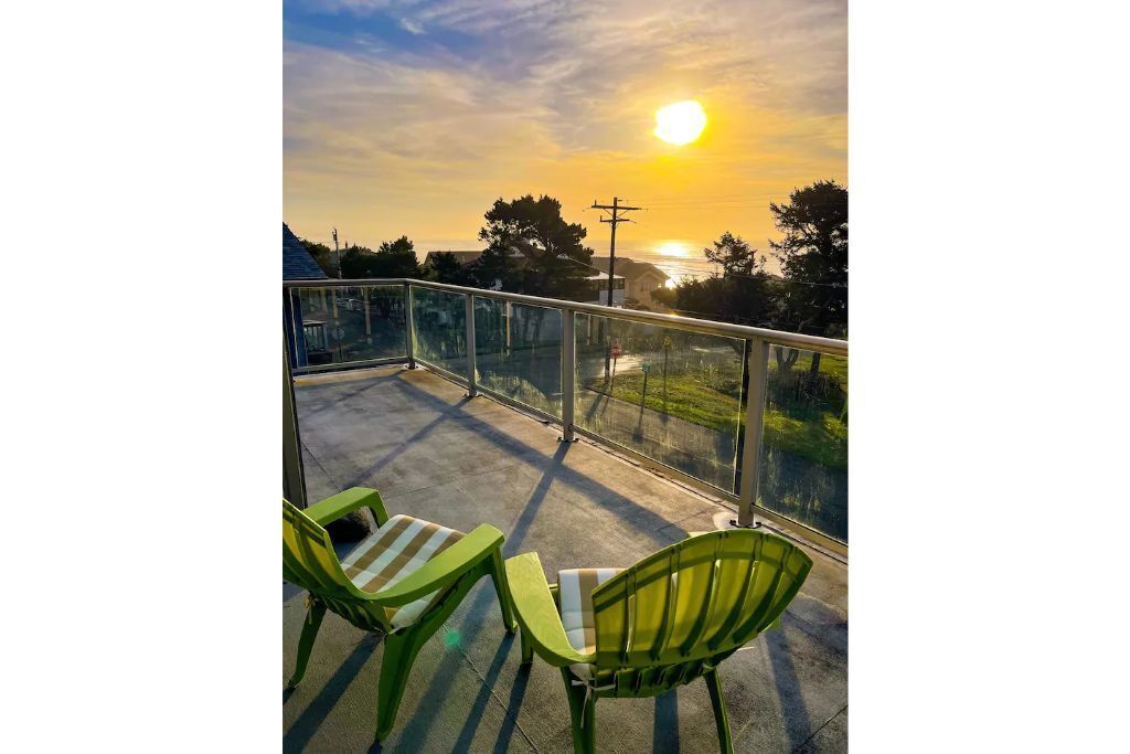 Two of the five outdoor chairs.  Ahh watching the sunset on your own balcony.