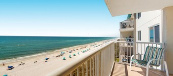 Gulf-front condo with balcony, amazing beach view, pools, & hot tub