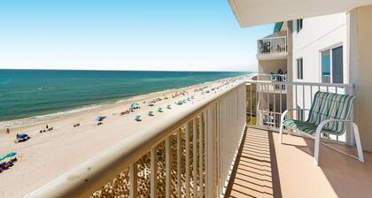 Gulf-front condo with balcony, amazing beach view, pools, & hot tub