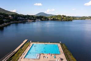 Pool - Beautiful & convenient home close to lake with shared pool, WiFi, & central AC (Lake Junaluska)