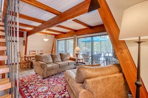 TV, fireplace, video games, DVD player