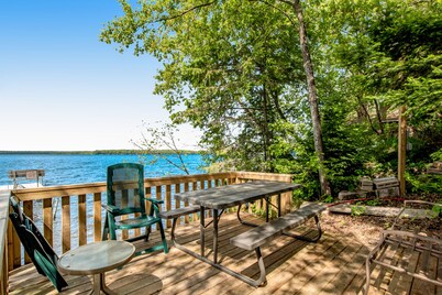 Lakefront home with dock, fireplace, deck, firepits & fast WiFi - dog-friendly