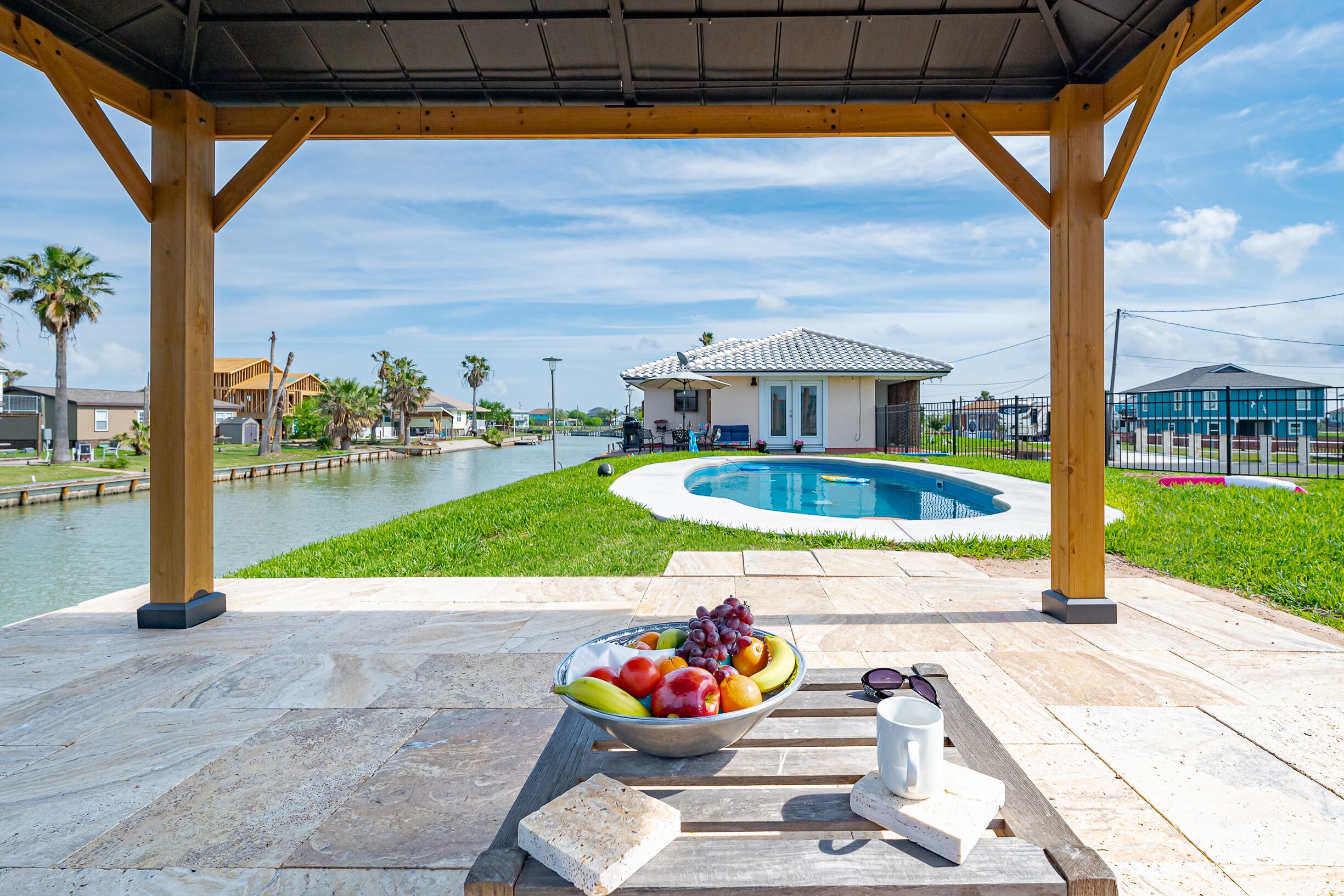 Private pool and covered porch