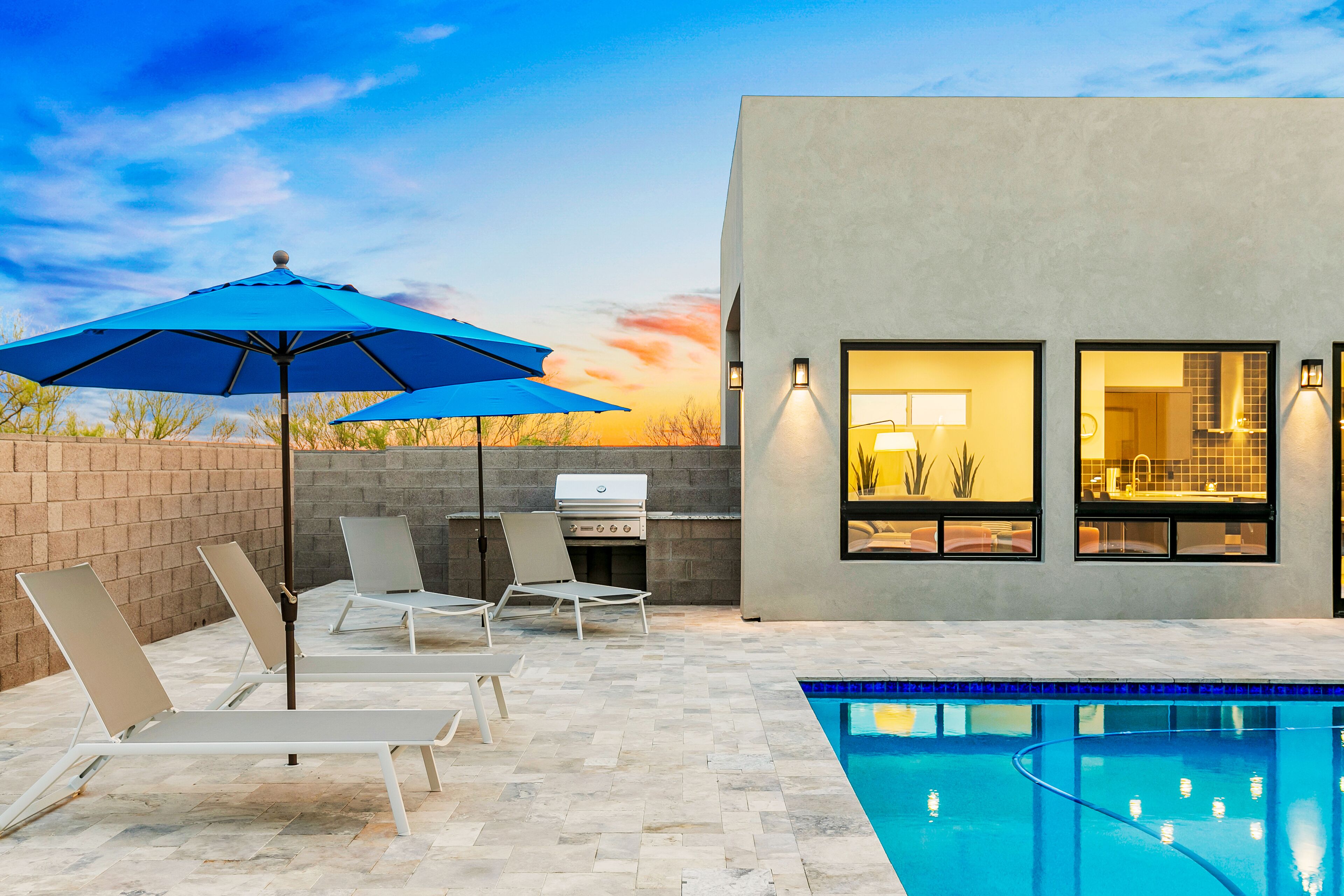 3-suite home on 2.5 acres, complete with a private pool & large furnished patio