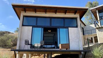 Tweepersoonskamer, uitzicht op bergen | Terras