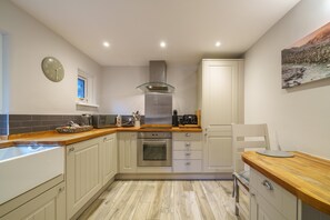 Fridge, microwave, oven, toaster